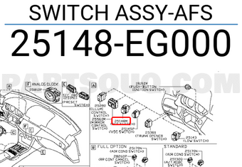 Nissan 25148EG000 SWITCH ASSY-AFS