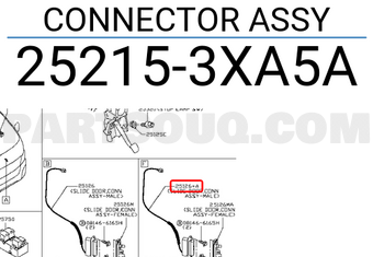 Nissan 252153XA5A CONNECTOR ASSY