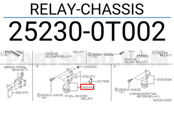 Nissan 252300T002 RELAY-CHASSIS