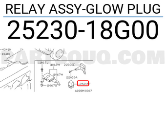 Nissan 2523018G00 RELAY ASSY-GLOW PLUG