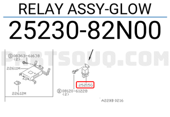 Nissan 2523082N00 RELAY ASSY-GLOW