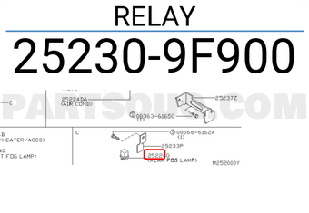 Nissan 252309F900 RELAY