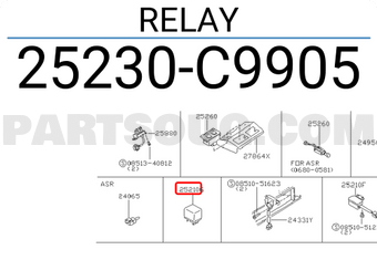 Nissan 25230C9905 RELAY
