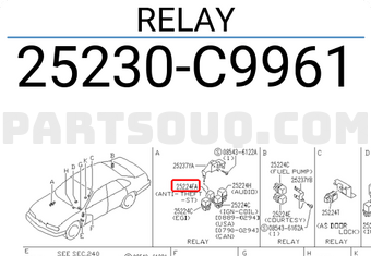 Nissan 25230C9961 RELAY