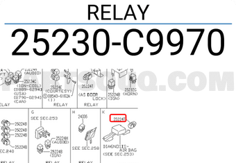 Nissan 25230C9970 RELAY