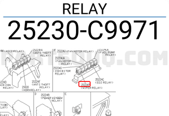 Nissan 25230C9971 RELAY