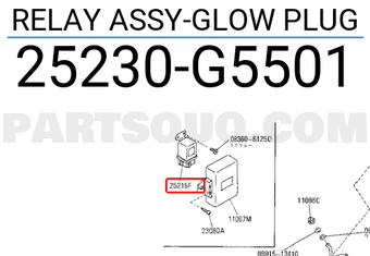Nissan 25230G5501 RELAY ASSY-GLOW PLUG