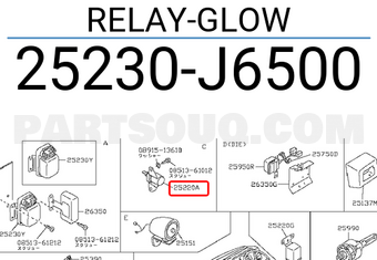 Nissan 25230J6500 RELAY-GLOW