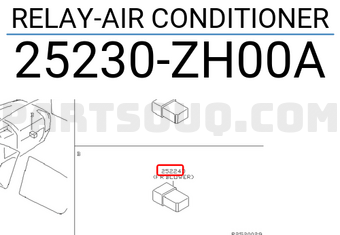 Nissan 25230ZH00A RELAY-AIR CONDITIONER