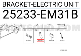 Nissan 25233EM31B BRACKET-ELECTRIC UNIT