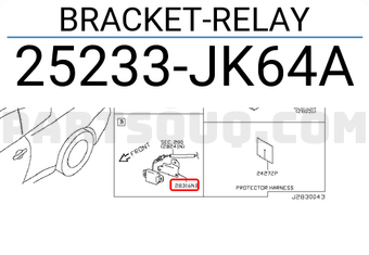 Nissan 25233JK64A BRACKET-RELAY