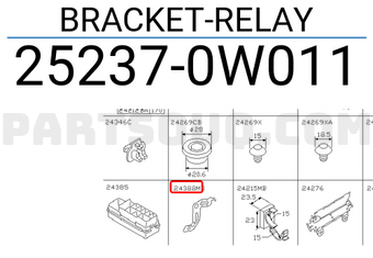 Nissan 252370W011 BRACKET-RELAY