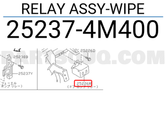 Nissan 252374M400 RELAY ASSY-WIPE