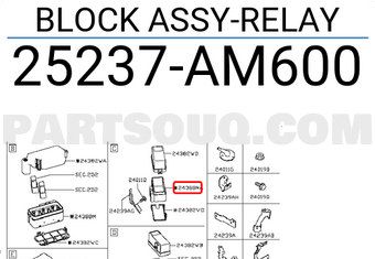Nissan 25237AM600 BLOCK ASSY-RELAY