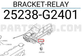 Nissan 25238G2401 BRACKET-RELAY