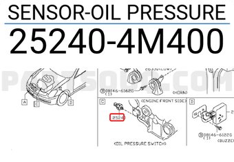 Nissan 252404M400 SENSOR-OIL PRESSURE