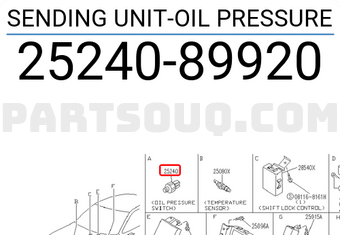 Nissan 2524089920 SENDING UNIT-OIL PRESSURE