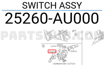 Nissan 25260AU000 SWITCH ASSY