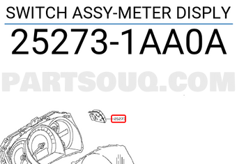 Nissan 252731AA0A SWITCH ASSY-METER DISPLY