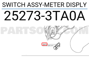 Nissan 252733TA0A SWITCH ASSY-METER DISPLY