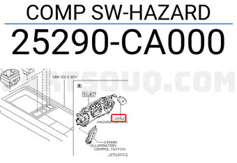 Nissan 25290CA000 COMP SW-HAZARD
