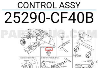 Nissan 25290CF40B CONTROL ASSY