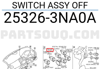 Nissan 253263NA0A SWITCH ASSY OFF