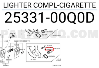 Nissan 2533100Q0D ELECT. HEATING COIL ASSEMBLY