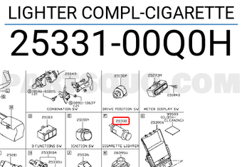 Nissan 2533100Q0H ELECT. HEATING COIL ASSEMBLY