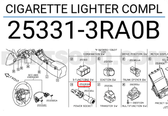 Nissan 253313RA0B ELECT. HEATING COIL ASSEMBLY