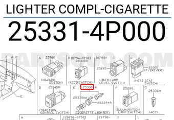 Nissan 253314P000 ELECT. HEATING COIL ASSEMBLY