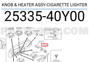 Nissan 2533540Y00 ELECT. HEATING COIL ASSEMBLY