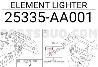 Nissan 25335AA001 ELECT. HEATING COIL ASSEMBLY