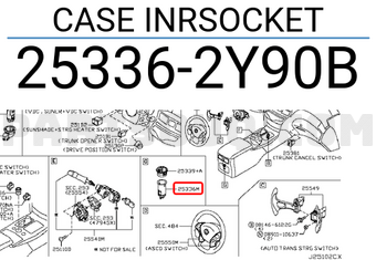 Nissan 253362Y90B CASE INRSOCKET