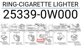 Nissan 253390W000 ELECT. HEATING COIL ASSEMBLY