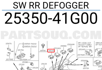 Nissan 2535041G00 SW RR DEFOGGER