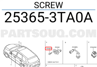 Nissan 253653TA0A SCREW