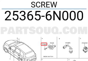 Nissan 253656N000 SCREW