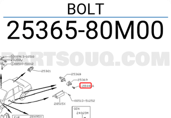 Nissan 2536580M00 BOLT