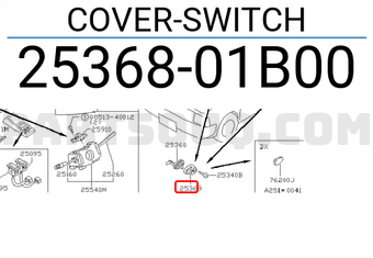 Nissan 2536801B00 COVER-SWITCH