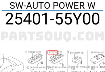 Nissan 2540155Y00 SW-AUTO POWER W