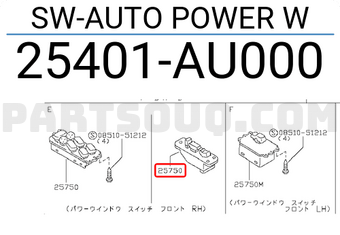 Nissan 25401AU000 SW-AUTO POWER W