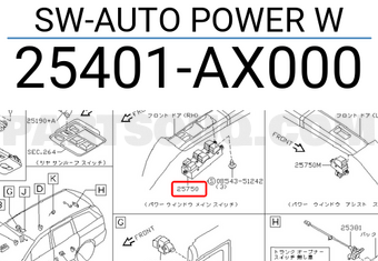 Nissan 25401AX000 SW-AUTO POWER W