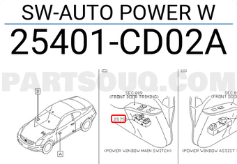 Nissan 25401CD02A SW-AUTO POWER W