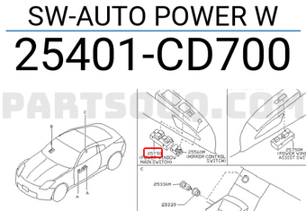 Nissan 25401CD700 SW-AUTO POWER W