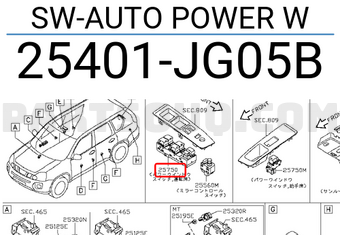 Nissan 25401JG05B SW-AUTO POWER W