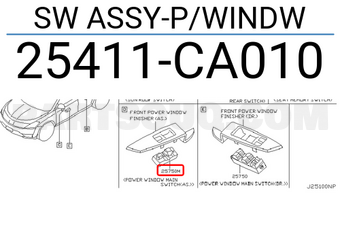 Nissan 25411CA010 SW ASSY-P/WINDW