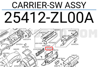 Nissan 25412ZL00A CARRIER-SW ASSY