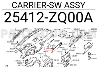 Nissan 25412ZQ00A CARRIER-SW ASSY
