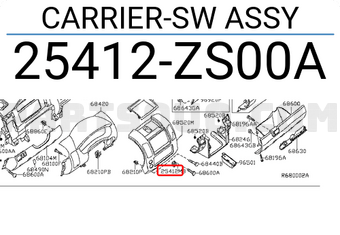 Nissan 25412ZS00A CARRIER-SW ASSY